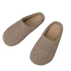 CCOOfhhc Damen Hausschuhe Pluesch Winter Warmer Gefüttertes Pantoffeln Flauschig Slipper Geschlossener Filzhausschuhe rutschfeste Puschen Schlappen Pantoletten Kuschelige Latschen von CCOOfhhc