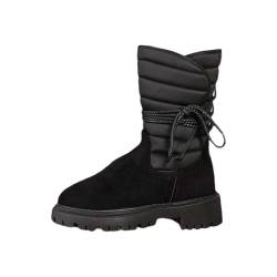 CCOOfhhc Damen Schneestiefel Halbschaft Gefüttert Schneestiefel rutschfeste Wärme Boots Wasserdichtem Knöchelhohe Damen Winterstiefel Winter Bequem Stiefel Trekking von CCOOfhhc