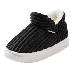 CCOOfhhc Damen Teddy-Fleece Plüsch Pantoffeln Winter Warm Gefütterte Bequem Slippers Geschlossen Puschen Schlappen rutschfeste Pantoletten Filzhausschuhe Retro Hüttenschuhe von CCOOfhhc