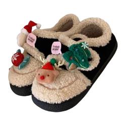 CCOOfhhc Hausschuhe Damen Plüsch Plüsch Pantoffeln Winter Wärme Gefüttertes Cozy Slippers Geschlossener Filzhausschuhe rutschfeste Hausschlappen Pantoletten Kuschelig Latschen von CCOOfhhc