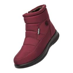 CCOOfhhc Winterstiefel Damen Warm Gefütterte Warm Schneestiefel Rutschfester Boots Wasserdichtem Winterstiefel Damen Kurzschaft Stiefel Winter Plüsch Stiefel Schuhe Trekking von CCOOfhhc