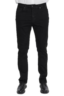 CEDY DENIM - Herren Jeans Regular Fit, Stretch Jeanshose, Herren High Waist, Straight Cut, Basic Washed, Männer Hosen CD336 (30W/32L Schwarz) von CEDY DENIM