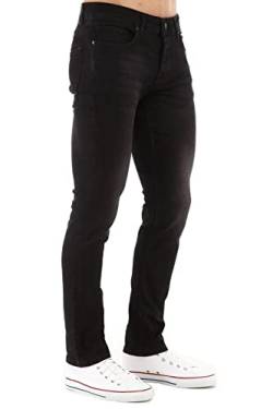 CEDY DENIM - Herren Jeans Slim Fit, Stretch Jeanshose, Mid Rise Tapered Hosen Männer CD300 CD300 (30W/30L Schwarz) von CEDY DENIM