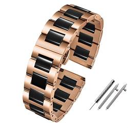 CEKGDB Smartwatch-Armband, 20 mm, 22 mm, Keramik-Armband für Samsung Gear S2, S3, S4, Ersatzband für Huawei Watch 2 Pro GT2 Magic Bands, 18 mm, Achat von CEKGDB