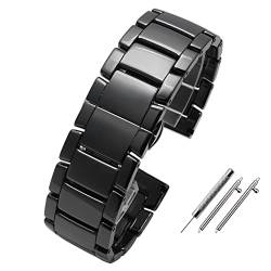 CEKGDB Smartwatch-Armband, 20 mm, 22 mm, Keramik-Armband für Samsung Gear S2, S3, S4, Ersatzband für Huawei Watch 2 Pro GT2 Magic Bands, 22 mm, Achat von CEKGDB