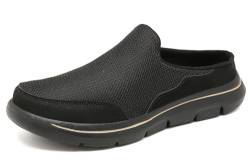 CELANDA Damen Hausschuhe Herren Slip On Clogs Leichte Atmungsaktive Pantoletten Mules Weiche Freizeit Bequem Gartenschuhe für Unisex, B Schwarz 38 EU von CELANDA