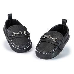 CENCIRILY Baby Junge Mädchen Klassische Loafers rutschfeste Weiche Sohle Kleid Flache PU Leder Lauflernschuhe Sneaker für 0-18 Monate Baby von CENCIRILY