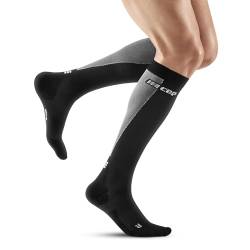 CEP - ULTRALIGHT Kompressionsstrümpfe Herren schwarz/grau, Gr. XL, Lange Laufsocken mit leichter Kompression, Stabilisierende anti Blasen Kniestrümpfe, Atmungsaktive Sportsocken von CEP