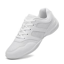 Damen Cheerleading Schuhe Mädchen Leichtgewicht Training Turnschuhe Jazz Yoga Fitness Tanzschuhe Outdoor Walking Sneakers Weiß 38 von CERYTHRINA