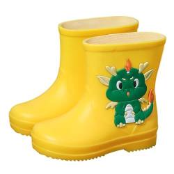 CEWIFO Schneeschuhe 34 Bunte Cartoon-Tier wasserdichte Regenstiefel Baby Wasserschuhe Eva Weiche Outdoor Regenstiefel Gummistiefel Warm von CEWIFO