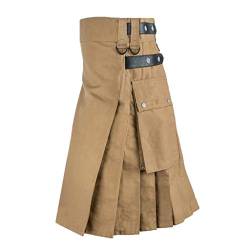 schottischer Kilt gürtel Faltenrock lang rosa schottischer Kilt Herren lang Retro Rock Damen Stilvolle schottischer Kilt Herren ReißVerschluss Retro Rocket Daily Faltenrock lang weiß von CEWIFO