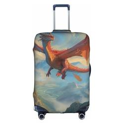 Gepäckabdeckungen mit fliegendem Dinosaurier-Motiv, staubdicht, elastisch, für Reisegepäckgrößen von 45,7 - 81,3 cm, mehrfarbig, S(18"-21" Suitcase) von CFAN