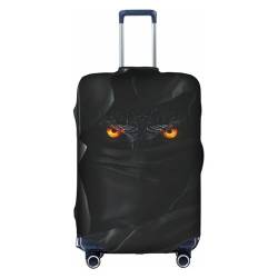 Person, die schwarze Kapuze und orangefarbene Augen trägt, Gepäckabdeckung, Kofferabdeckung für Reisen, Business, Urlaub, passend für Gepäck, mehrfarbig, XL(29"-32" Suitcase) von CFAN