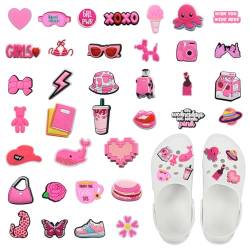 Schuh Charms,Crocs Anstecker für Kinder,PVC Shoe Charms Crocs Stecker Sticker,Charm für Kinder, Clogs, Armband Kleinkinder Mädchen und Jungen,Crocs Pins Schuhanstecker (36PCS Multi#E) von CFHOOAY