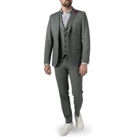 CG Herren Anzug grün Schurwoll-Stretch meliert Slim Fit von CG