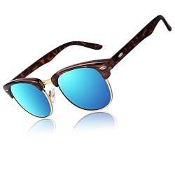 CGID Retro Sonnenbrille Herren Damen Polarisiert Halbrahmen UV400 Schutz von CGID