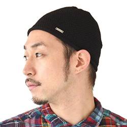 CHARM Herren Schädel Mütze Beanie Hut Japanisch Winter Sommer Schwarz von CHARM