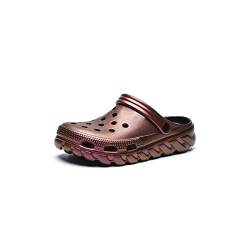 CHDWEY Herren Sandalen Hole Breathable Shoes Sale Men Black Garden Casual Rubber Clogs Male Sandals Summer Slides Swimming Jelly Shoes(Gold,44 EU) von CHDWEY