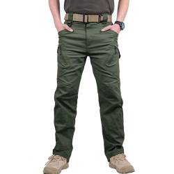 CHENRI Flexcamo - Tactical Waterproof Pants, Texwix Tactical Pants, Taktische Wasserdichte Hose, Wanderhose Outdoor Hosen, Leichte Regenhose Winddichte Outdoorhose für Herren (Grün, 2XL) von CHENRI