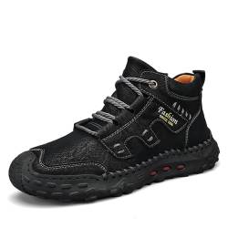 Laufschuhe Herren Barfußschuhe Herren Shoes for Men Herren Leder Turnschuhe Herren wasserdichte Schlüpfen Schuhe Jungen Leder Joggingschuhe Outdoorschuhe von CHENSIYU