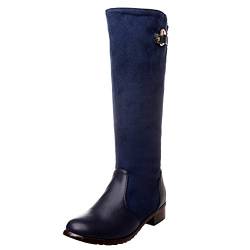 CHICMARK Damen Flach Langschaft Stiefel (Blau, 37 EU) von CHICMARK