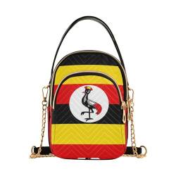 CHIFIGNO Kleine Umhängetasche mit Myanmar-Flagge für Damen, Urlaub, Damen, Handtaschen, Handy, Crossbody-Tasche, Uganda-Flagge isoliert, Einheitsgröße von CHIFIGNO