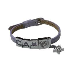 CHIZISX Armbänder, Subkultur-Leder, verstellbare Armbänder, einfache Retro-Dopamin-Armbänder, alle passenden Diamanten, Sternbuchstaben, breite Armreifen von CHIZISX