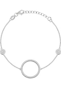 CHRIST Damen-Armband 925er Silber, recycelt Zirkonia One Size Silber 32027294 von CHRIST