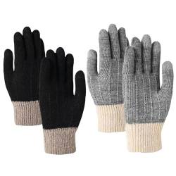 CLDURHGE 2 Paare Handschuhe Damen Winter - Touchscreen Strickhandschuhe, Warm und Winddicht Handschuhe Winter Geeignet für Liebende Herren Damen Jugendlicher von CLDURHGE