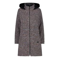 Cmp W Jacquard Coat, Red Wine - Nero, 46 von CMP