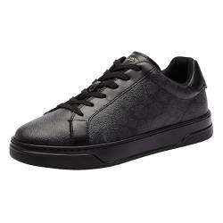 Coach Herren High Line Low Top Sneaker, Graphit/Schwarz, 43 EU von COACH