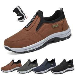 COITROZR Orthopädische Schuhe Herren,Herren Slip on Sneaker,Atmungsaktive rutschfeste Wanderschuhe,wasserdichte Herren Halbschuhe,leichte Outdoor SchuheLeicht Arbeitsschuhe(Brown,39 EU) von COITROZR