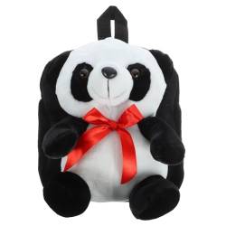 COLLBATH 1 STK Kinderrucksack Panda-Rucksack Trendiger Rucksack Kreative Studenten-büchertasche Rucksack Für Studenten Schwarze Rucksäcke Studentenrucksack Panda-Schultasche Plüsch Black von COLLBATH