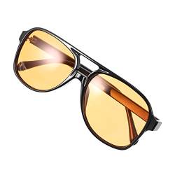 COLLBATH Retro Sonnenbrille 70er Jahre Design Für Damen Und Herren Getönte Gläser Mit UV Schutz Große Rahmen Glänzendem Und Ideal Für Outdoor Aktivitäten Und Kreative von COLLBATH