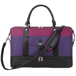 COLseller Weekender Reisetasche Damen Travel Bag Weekender Groß Handgepäck Tasche für Flugzeug für Reisen, Urlaub Übernachtung, Krankenhaus, Camping,Purple von COLseller