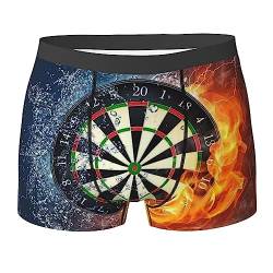 COMAAM Dart Board Herren Boxershorts (Multi-Faceted) Herren Elastische Boxershorts Leggings Unterhose, Schwarz, Large von COMAAM