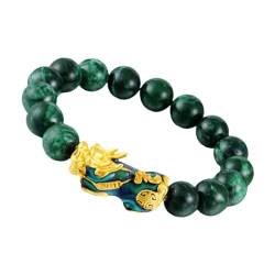 CONGARTENO 2St Armbänder mitarbeiter mitarbeitergeschenke saumband Feng-Shui-Armband elastisches Fengshui-Armband buddhistisches Perlenarmband Schmuckzubehör Elastisches Seil Green von CONGARTENO