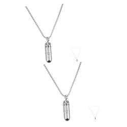 CONGARTENO 2St Gothic-Schmuck Halskette mit Pillenanhänger schmuck anhänger Schmuckanhänger charms anhänger halskette herren frauen schmuck Halskette mit Diffusor für ätherische Öle Silver von CONGARTENO