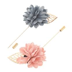 CONGARTENO 2st Künstliche Blumenbrosche Blumennadel Brosche Anstecknadeln Für Boutonniere Modeschmuck Schmuck Für Den Abschlussball Blumen-anstecknadeln Für Männer Ansteckblume Stoff von CONGARTENO