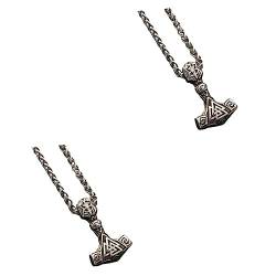 CONGARTENO 2st Thors Hammer Halskette Amulettkette Für Männer Wikinger Schmuck Männer Halskette Männer Charm Halskette Wikinger-halskette Charm-halskette Für Männer Rostfreier Stahl von CONGARTENO