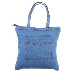 CONGARTENO Denim-Handtaschen für Frauen Vintage Handtaschen für Damen Sporttasche Damenhandtasche Tragetasche für Mädchen schultüte büchertasche Große Tragetasche Umhängetasche für Damen von CONGARTENO