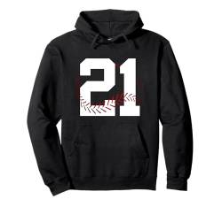 NUMMER 21 JAHRE BASEBALL 21. GEBURTSTAG Pullover Hoodie von COOL BASEBALL DESIGNS AND OUTFITS