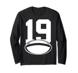 NUMMER 19 RUGBY 19. GEBURTSTAG Langarmshirt von COOL RUGBY DESIGNS AND OUTFITS