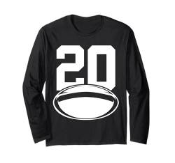 NUMMER 20 RUGBY 20. GEBURTSTAG Langarmshirt von COOL RUGBY DESIGNS AND OUTFITS