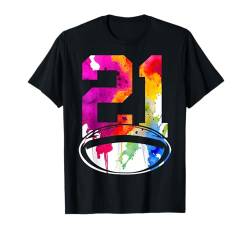 NUMMER 21 RUGBY 21. GEBURTSTAG T-Shirt von COOL RUGBY DESIGNS AND OUTFITS