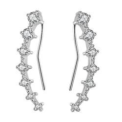 COSMEVIVI 1 Paar Diamant Ohrstecker Ohrstecker Schmuck Hochzeit Zirkon Ohrstecker Ohrmanschetten Proms Ohrring Zirkon Ohrring Bankett Ohrring Damen Ohrring Braut von COSMEVIVI