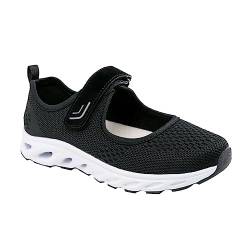 COSMEVIVI 1 Paar Wanderschuhe Schuhe für alle Jahreszeiten weibliche Freizeitschuhe Gesundheitsschuhe Fitness Schuhe Sneaker Turnschuhe für tägliche Übungen atmungsaktive Mutterschuhe Black von COSMEVIVI