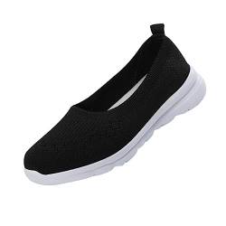 COSMEVIVI 1 Paar lässige Wanderschuhe Turnschuhe gewebte Wanderschuhe Damen-Plateau-Sneaker Freizeitschuhe Fitness Schuhe leichte Schuhe Laufschuhe für Erwachsene Sohle: md Black von COSMEVIVI