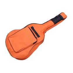 COSMEVIVI Gitarrentasche gitarrenkoffer Tasche für Gitarren doppelter Riemen Tasche für Bassgitarre Einkaufstasche Rucksack Guitar Bag Gitarren Tasche Oxford-Stoff Orange von COSMEVIVI