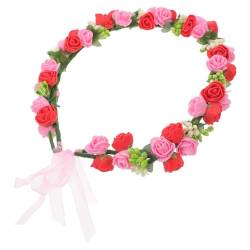 COSMEVIVI Hochzeits Kopfschmuck Blumen Partydekorationen Blumenmädchen Stirnband Für Hochzeit Blumenmädchen Haarschmuck Blumenkrone Blumen Stirnband Für Mädchen Blumen Accessoires Für von COSMEVIVI